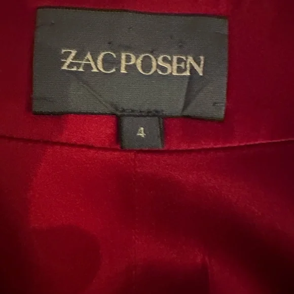 Zac Posen Magenta Silk Keyhole Mini Dress, Size 4, MSRP $1375 - Picture 8 of 10